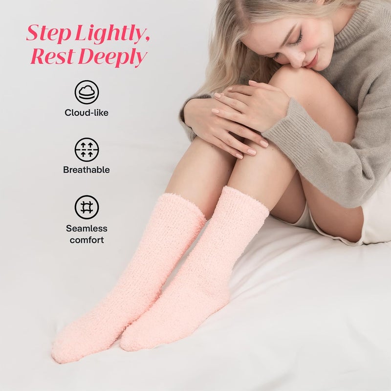 CoolMate Store GLOBAL Fuzzy Socks for Women Valetines Gift Box, Cozy, Soft, Stocking Stuffers, Comfy Cloud-Like Socks for Spa,Home - Image 5